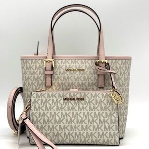 Michael Kors Jet Set Travel Extra-Small Top-Zip Tote Bag & Double Zip Wallet Set